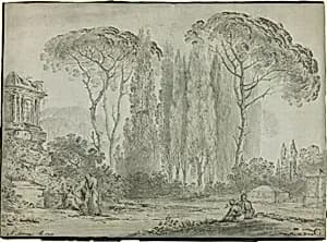 Mourners in a Graveyard