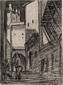 North African Street Scene by Alexandre Gabriel Decamps