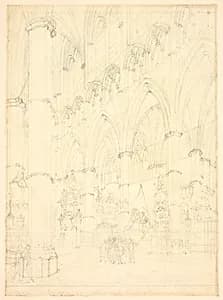 North Aisle, Westminster Abbey by Augustus Charles Pugin