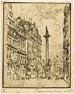 Northumberland Avenue by Joseph Pennell