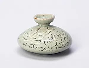 Oil bottle with Scrollwork by Unknown