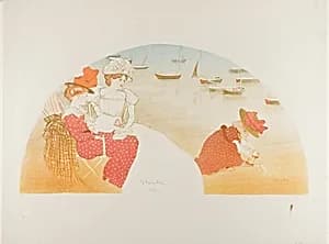 On the Beach by Théophile-Alexandre Pierre Steinlen