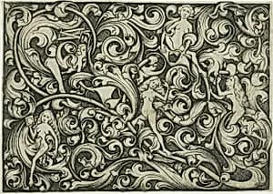 Ornament with Women Fighting by Master E.S.