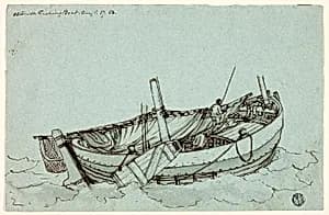 Ostende Fishing Boat by Clarkson Stanfield