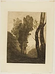 Outskirts of Rome by Jean Baptiste Camille Corot