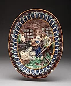 Oval Dish by Bernard Palissy