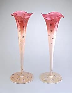 Pair of "Agata" Vases by New England Glass Company