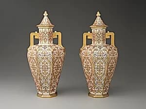 Pair of Covered Vases by Unknown