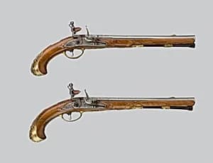 Pair of Flintlock Pistols by J. J. Behr
