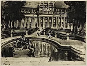 Palace La Granga by Joseph Pennell