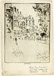 Park Lane by Joseph Pennell