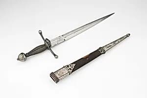 Parrying Dagger with Scabbard by Unknown