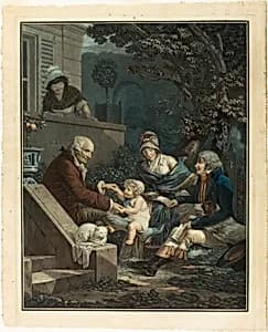 Paternal Pleasures by Philibert Louis Debucourt
