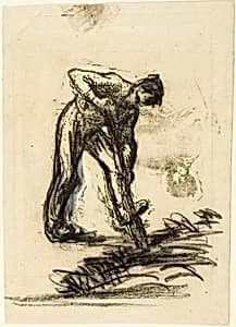 Peasant Digging by Jean François Millet