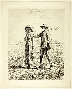 Peasants Going to Work by Jean François Millet