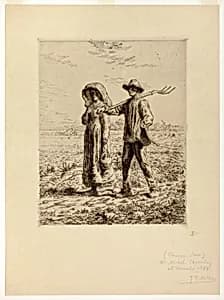 Peasants Going to Work by Jean François Millet