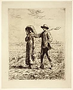 Peasants Going to Work by Jean François Millet