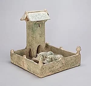 Pigsty with Tower by Unknown