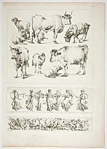 Plate 26 of 38 from Oeuvres de J. B. Huet by Jean Baptiste Huet