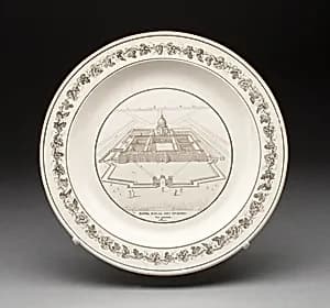 Plate by Creil Pottery