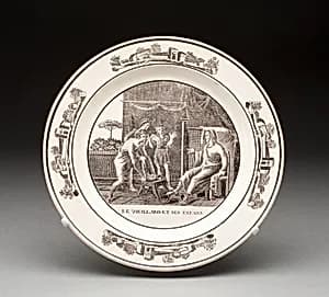 Plate by Montereau Pottery