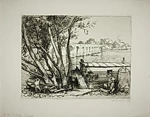 Poissy by Louis Auguste Lepère