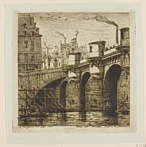 Pont-Neuf, Paris by Charles Meryon