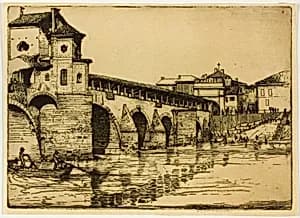 Ponte Ticino, Pavia by Donald Shaw MacLaughlan