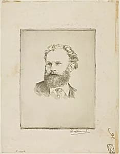 Portrait of Edouard Manet by Félix Henri Bracquemond