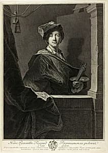 Portrait of Hyacinthe Rigaud by Pierre Drevet
