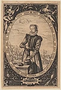 Portrait of Josina Hamels by Hendrick Goltzius