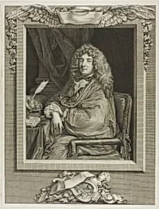 Portrait of Molière by Jacques Firmin Beauvarlet
