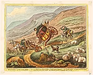 Posting in Scotland by James Gillray