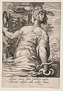 Prudence, from The Seven Virtues by Jacob Matham