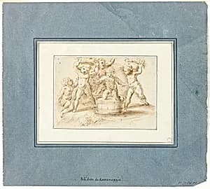 Putti Making Wine by Unknown