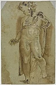 Putto Holding Flowers by Pellegrino Tibaldi