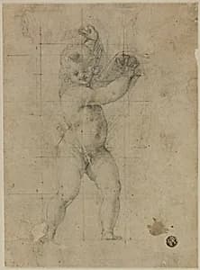 Putto with Raised Arms by Cristoforo Roncalli