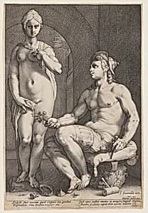 Pygmalion and Galatea by Hendrick Goltzius