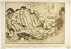 Quarry on Pentelicon by Joseph Pennell