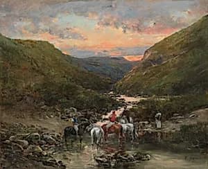 Ravine Near Biskra by Victor Pierre Huguet