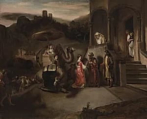 Rebecca Welcomed by Abraham by Barent Fabritius