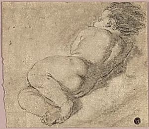 Reclining Child from Back by Annibale Carracci