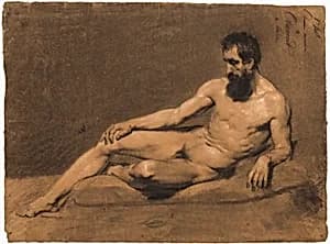 Reclining Male Nude by Louis-Joseph-César Ducornet