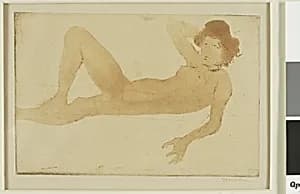 Reclining Nude Woman by Théophile-Alexandre Pierre Steinlen
