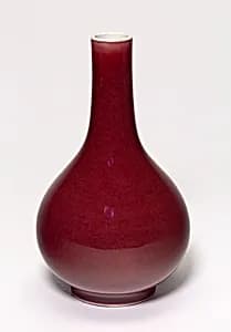 Red-Glazed Bottle Vase by Unknown