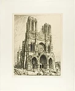 Rheims Cathedral by Louis Auguste Lepère