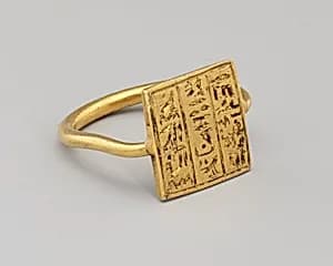 Ring Inscribed with Hieroglyphs by Ancient Egyptian