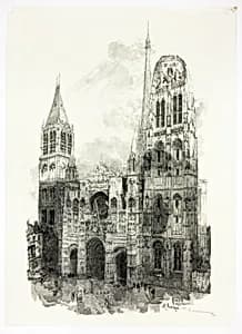 Rouen Cathedral by Louis Auguste Lepère