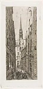 Rue des Chantres, Paris by Charles Meryon