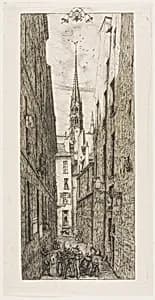 Rue des Chantres, Paris by Charles Meryon